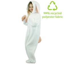 White Rabbit Costume Charlie Crow Kids Fur Bunny Outfit 3-11 Years
