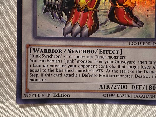 Yu-Gi-Oh Junk Berserker Super Rare 1st Edition LC5D-EN043 - 第 8/17 張圖片