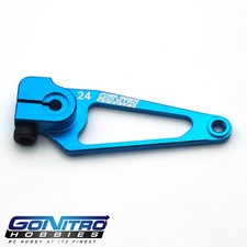Go Nitro Hobbies 24T Aluminum A Spec Servo Arm Blue Hitec