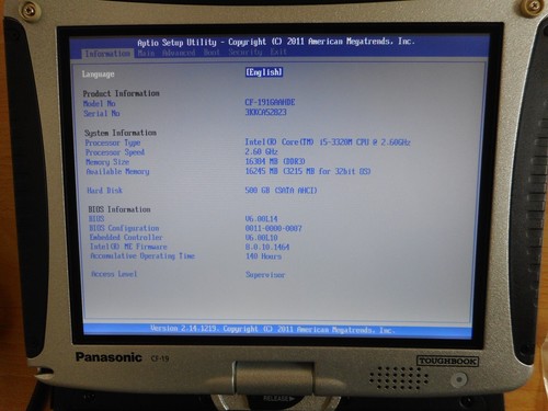 Panasonic TOUGHBOOK CF-19 Tactile Tablet i5 @2.60 GHz SSD 500 RAM 16Go Azerty - Photo 14/24