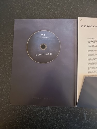A 2008? Rare CONCORD 'C1 Tourbillon Gravity' Watch Press Kit. CD-ROM. Folder. En - Picture 2 of 4