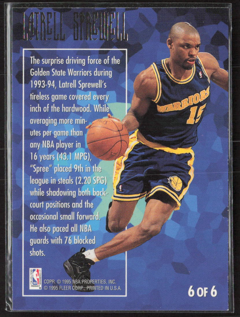1994-95 Ultra #6 Latrell Sprewell Defensive Gems | eBay
