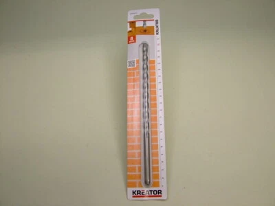 KREATOR Long Masonry drill bit tungsten carbide tipped 8 x 200mm brick stone concrete
