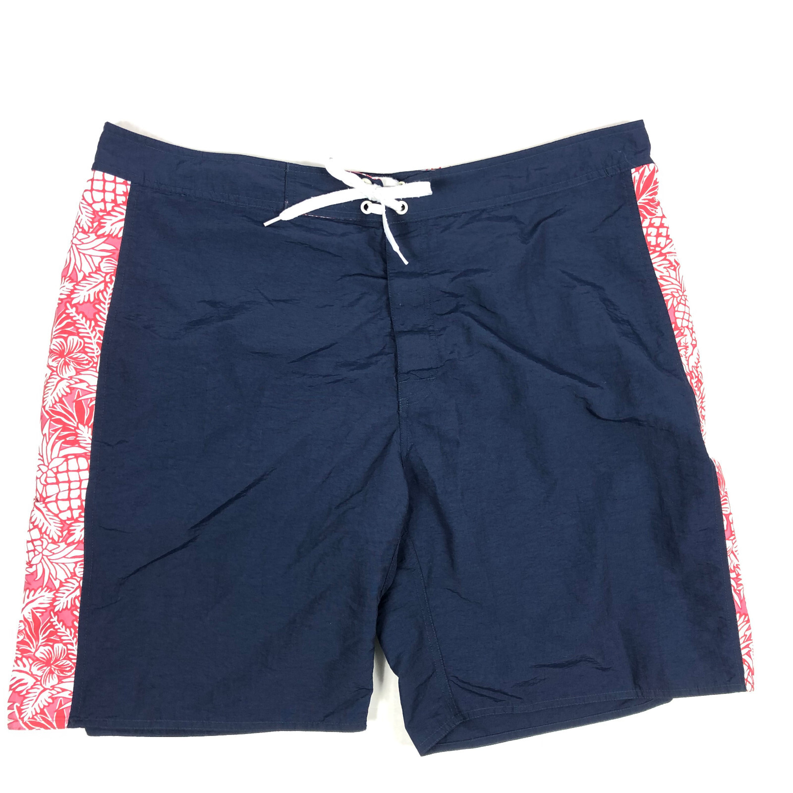 Vineyard Vines Board Shorts Pineapple Print Mens 38 XL Swim Red White