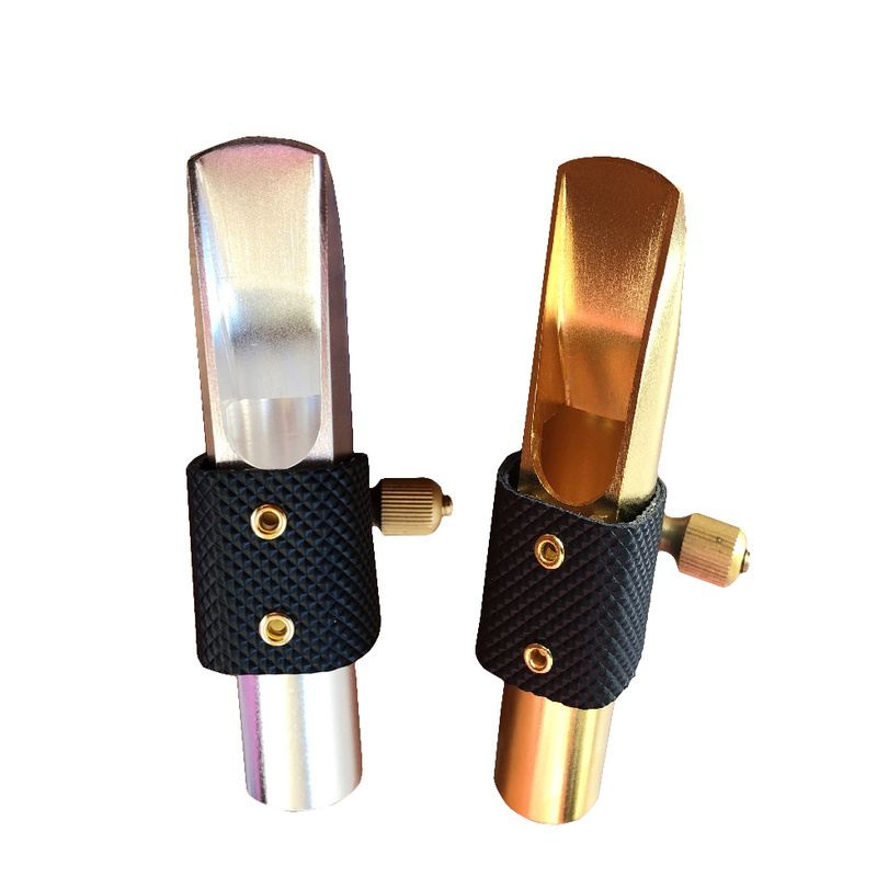 Brush Gold Plated DG MB Alto Saxophone Mouthpiece Wide Buffer # 5-8 w/Ligature