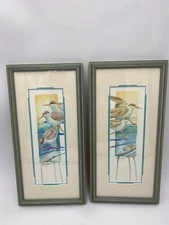 Two Paul Brent Signed Framed & Double-Matted Art Prints Birds