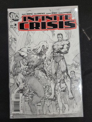 Infinite Crisis #3 Jim Lee sketch variant B&W 1st app Jaime Reyes - BLUE BEETLE