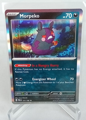 Morpeko 121/182 Paradox Rift Holo Rare Pokémon Card 2023