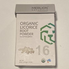 Premium Organic Licorice Root Powder  Glycyrrhiza Glabra 8oz - Merlion Naturals