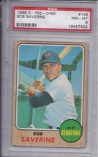 1968 O-Pee-Chee #149 Bob Saverine PSA 8 NM-MT