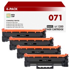 4PK CRG-071 Toner Cartridge for Canon 071 ImageCLASS LBP122dw MF273dw MF272dw
