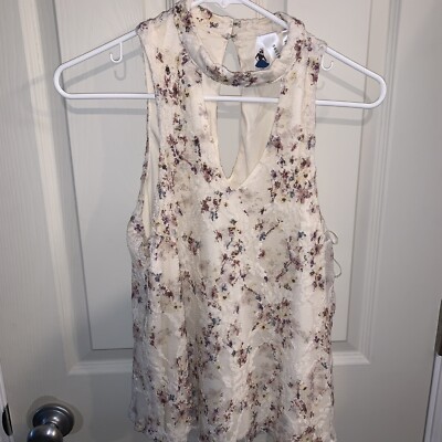 Society Girl small top sleeveless floral