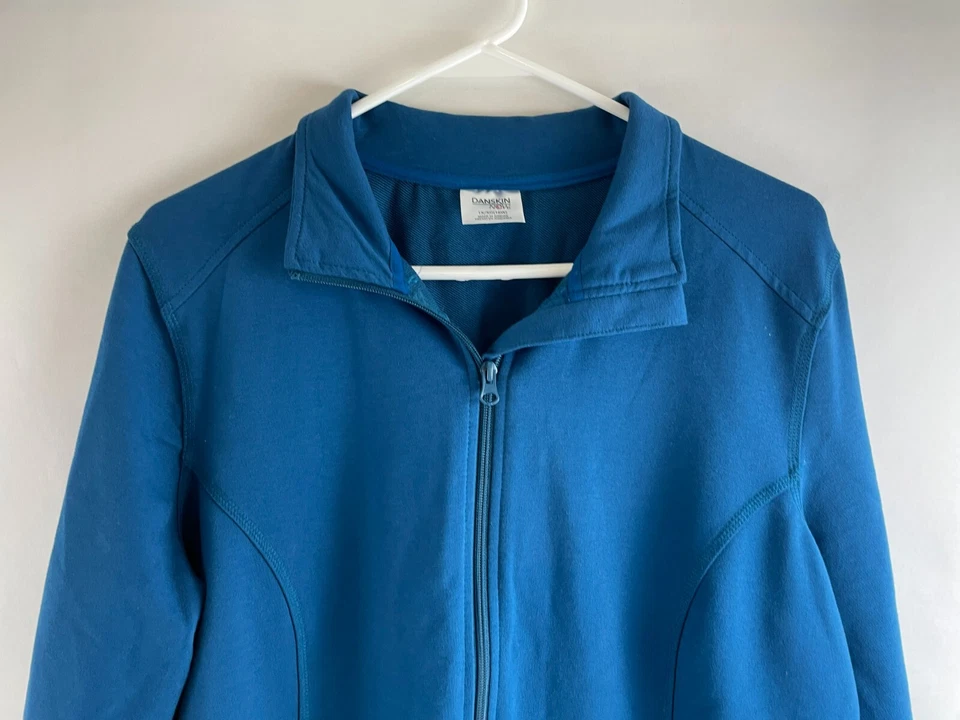 Danskin Now Jacket Women's Plus Size 1X (16W) Blue Full Zip Long Sleeve Pockets - Изображение 3 из 4