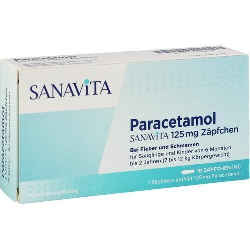 PARACETAMOL SANAViTA 125 mg Zäpfchen 10 St PZN 14416388