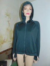 ZELLA Jacket Womens M Full Zip Hooded Exercise Hoodie Gray Athleisure Tennis