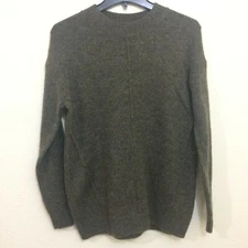 Topshop Womens Size 4 Sweater Mock Neck Marled Brown Mohair