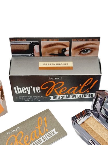 Benefit They're Real Brazen Bronze Duo Shadow Blender Eyeshadow Duo - Picture 5 of 7