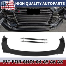 For Audi S4 S5 A7 A6 A5 A4 Front Bumper Lip Spoiler Splitter Carbon Fiber Look For Audi S4 S5 A7 A6 A5 A4 Front Bumper Lip Spoiler Splitter Carbon Fiber Look