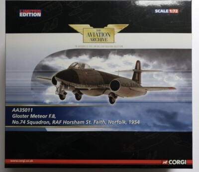 Corgi Aviation Gloster Meteor F.8 No.74 RAF Horsham St. Faith Norfolk Aa35011