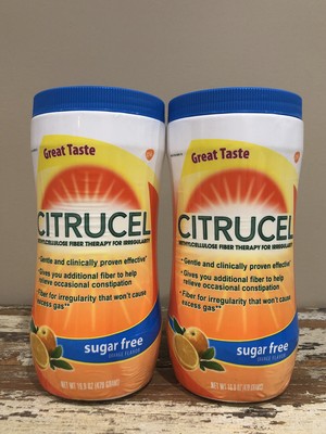 2x Citrucel Sugar Free Orange Methylcellulose Fiber Powder 16 9oz Exp 12 2023 300680420175 Ebay