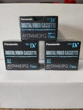 Panasonic MINI DV VIDEO TAPES Pro-Grade (AY-DVM63PQ) 3 Box of 5 Tapes 15 tapes 