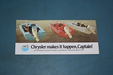 1971 Chrysler Marine Sales Brochure Post Card Owners Manual Insert
