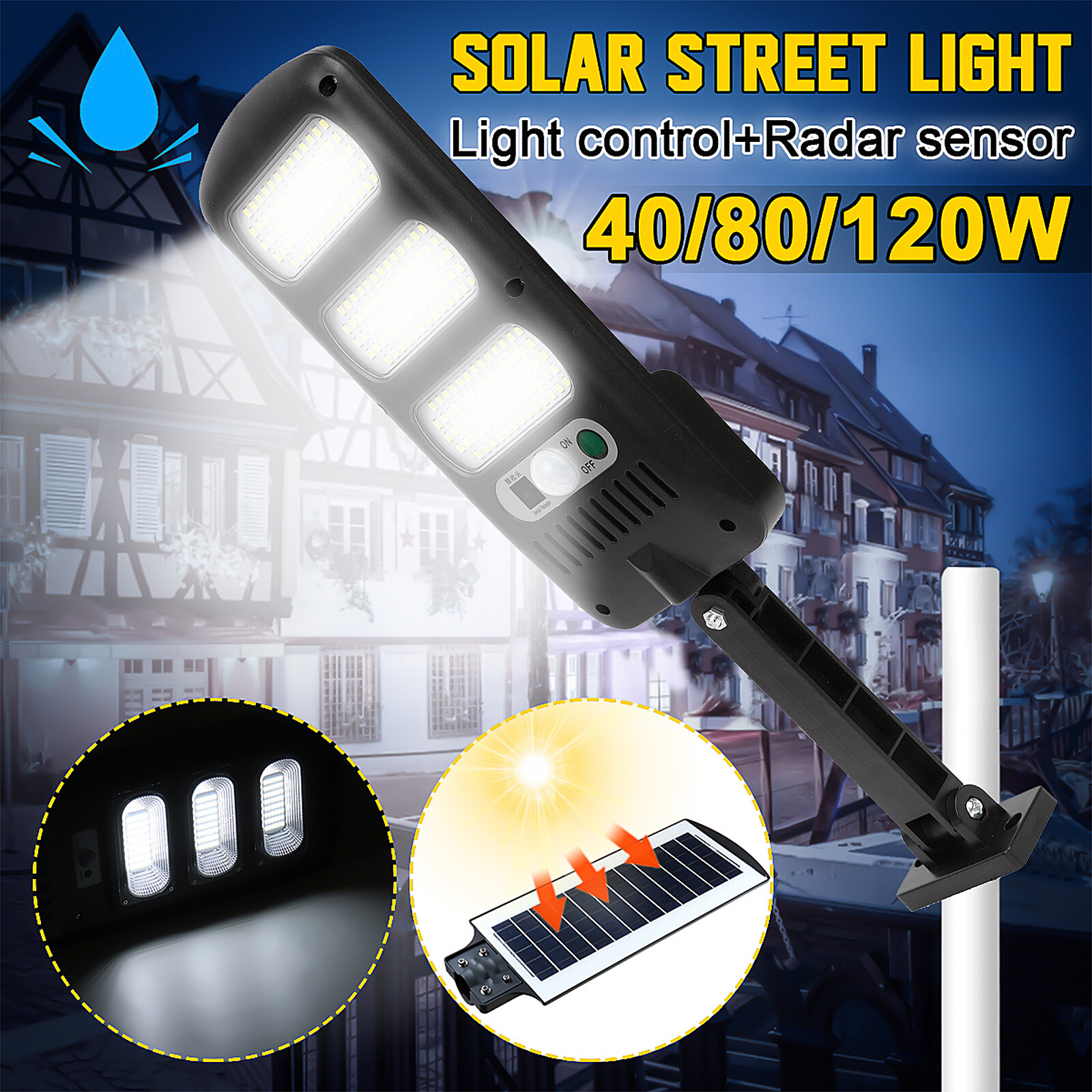 213LED Solar Wall Lamp Outdoor 3 Modes PIR Motion Sensor Lights Remote Control