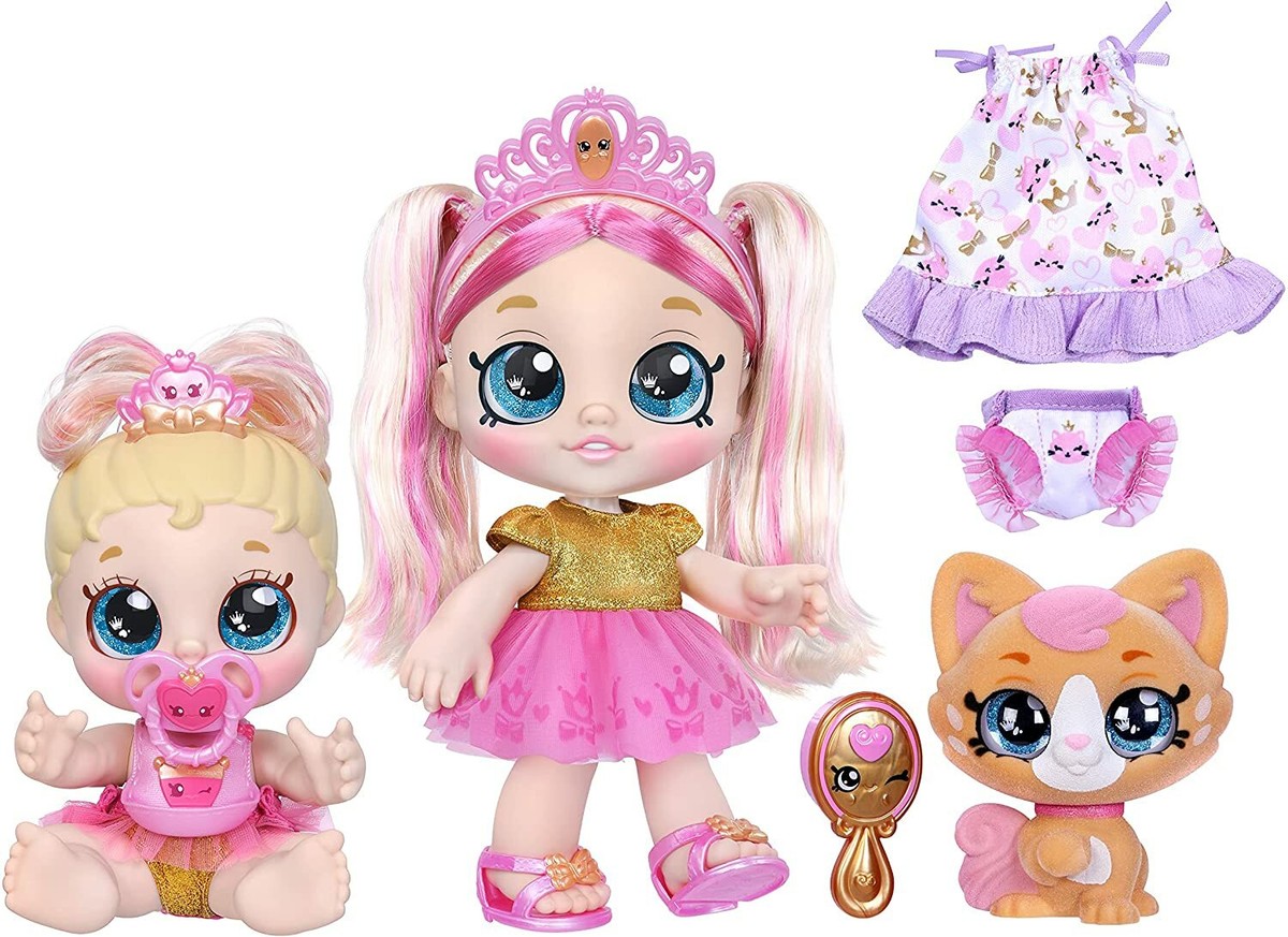 Kindi Kids Scented Sisters Pawsome Royal Family - 2 Dolls and Pet