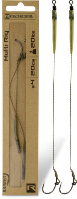 Radical Multi Rig 20cm  2 Stück Karpfenrig Karpfenvorfach Fertigvorfach 4565002.