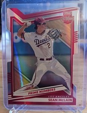 2022 Panini Elite Extra Edition Sean McLain 45/70 Prime Numbers Red Die Cut