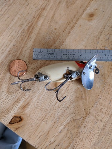Señuelo de pesca vintage Arbogast jitterbug cabeza roja - Imagen 3 de 5