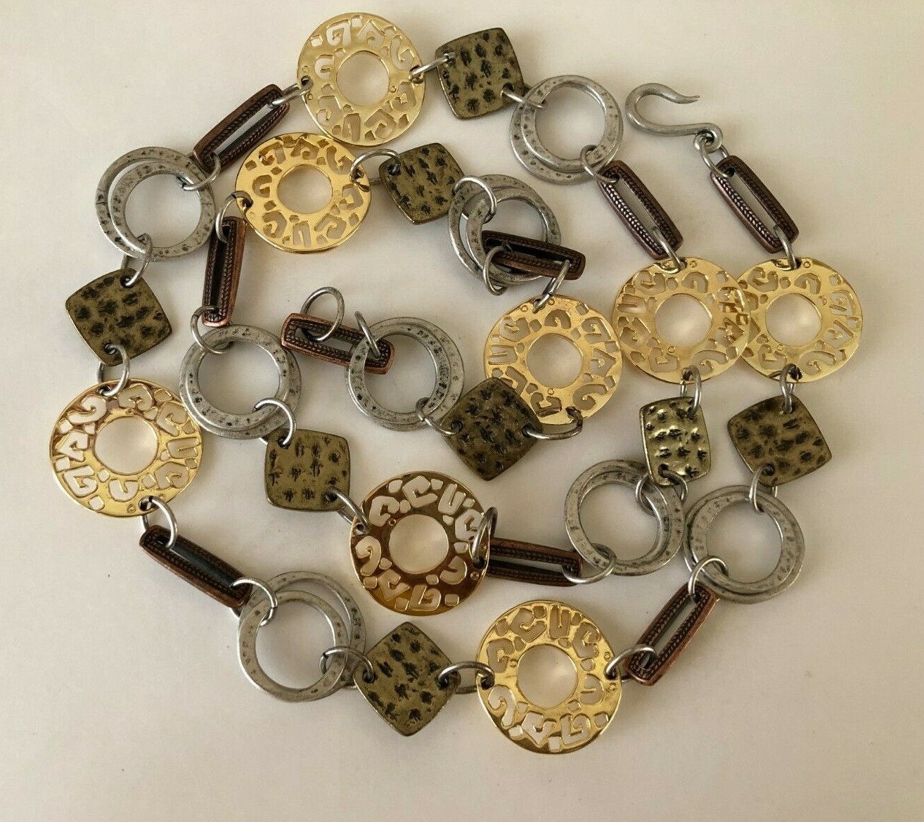 Handmade Chunky Statement Link Chain Necklace Mul… - image 4