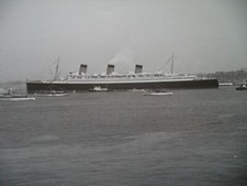"American Monarch" & "Queen Mary" 1936 Ship Photo from Original Old Negative G5