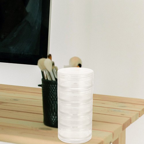 2 Pcs Bottled Plastic Small Storage Containers Mini Clear Boxes Travel