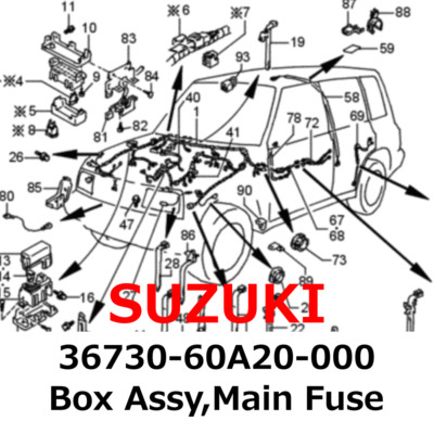 【NEW】Suzuki Genuine ESCUDO Box Assy,Main Fuse 36730-60A20-000 Direct From Japan