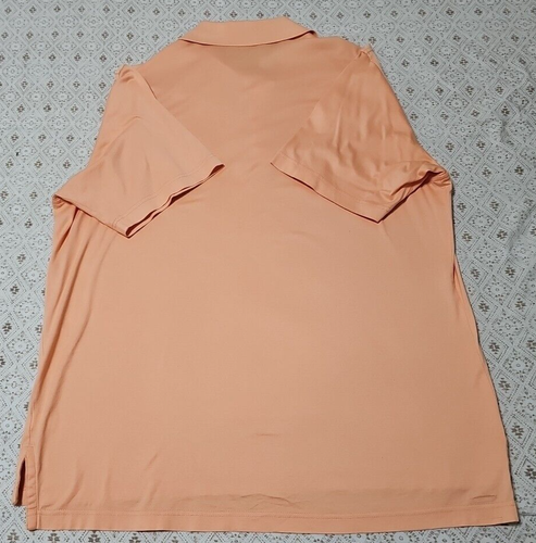 Peter Millar Polo Shirt Mens Orange 100% Cotton Short Sleeve - Picture 7 of 7