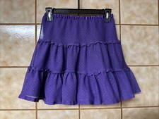 Girls Purple Tiered Pull On Lined Skirt - Fun Play Fairycore, Sz 110 5/6