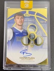10/10â1/1 2025-26 Topps Three (3) Cooper Flagg RC Rookie Patch Auto RPA Gold