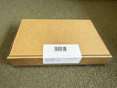 Leica Card Holder Horizontal - Black Leather, Brand New In Box, Unopened