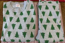Hanna Andersson Christmas Trees Pajamas Green Kids Size 14 Boys