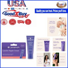 Hypoallergenic Lanolin Nipple Cream for Breastfeeding Safe for Baby 1.41 Oz