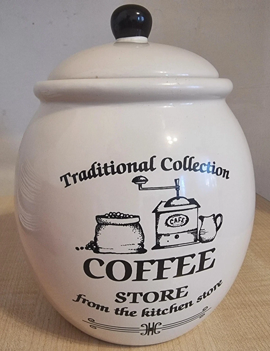 Vintage Arthur Wood "Traditional Collection" Coffee Canister / Jar - Ceramic