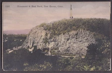 Monument & East Rock New Haven CT multi-view pull-out postcard mailer ca 1910