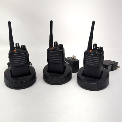 Lot of 3 Vertex Standard VX-231 Two-Way Radios Walkie Talkies w/ Charger Working