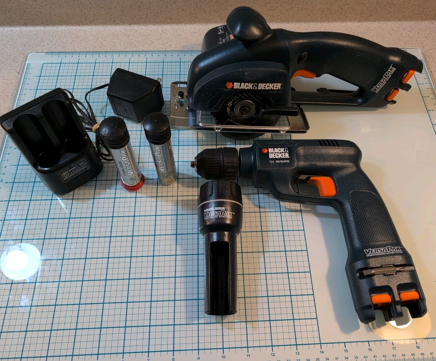 Black & Decker Versapak Cordless Tool Bundle 3 Tools Charger 2 Batteries Tested