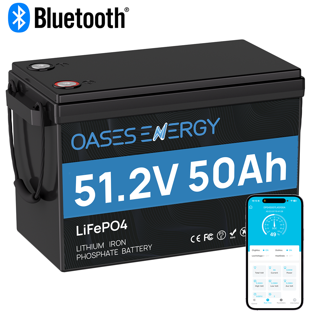 LiFePO4 12V 50Ah Batterie – 50A BMS, Low-Temp-Schutz, Bis Zu 4000 Zyklen, 640Wh – Für Wohnmobil, Solar, Boot & Camping