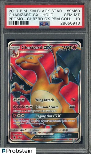 2017 Pokemon Sun & Moon BSP Premium Collection #SM60 Charizard Gx Holo PSA 10