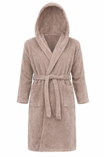 Cotton Hooded Bathrobe Thick Towelling Mens & Ladies Bath Robe Dressing Gown 