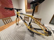 1990s Cannondale F600 MTB Vintage Frame Yellow Pearl Medium size. Made In USA.