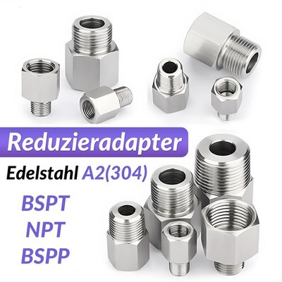 Reduzierstück Innen-Außengewinde Edelstahl Reduzierung Adapter Rohrverbindung
